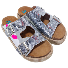 Sandalias Anca & Co Mujer Verano Asia Zuecos Tipo Birk Cuero