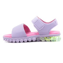 Sandalias Nena Mujer Con Luces Led Bajas Bibi Srl01 Velcro