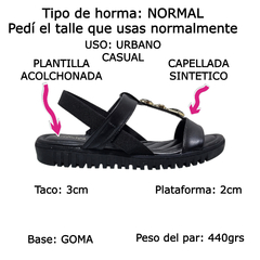 Sandalias Mujer Comfort Flex Bajas Acolchonadas 43401 Cómoda (CF43401) en internet