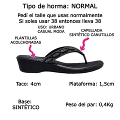 Sandalias Mujer Comfort Flex Taco Acolchonadas Ojotas 72431 (CF72431) - comprar online