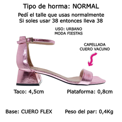 Sandalias Mujer Bajas Fiesta Vestir Cuero Fh 3410 Bailar (FH3410) - tienda online