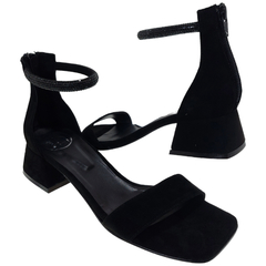 Sandalias Mujer Bajas Fiesta Vestir Cuero Fh 3434 Bailar