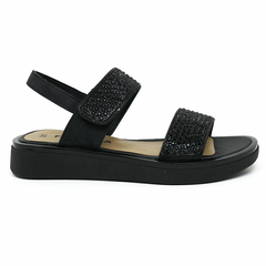 Sandalias Mujer Urbanas Bajas Con Brillos 