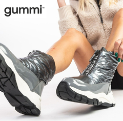 Botas Pre Ski Mujer Gummi Zip Impermeables Abrigadas Piel