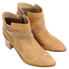 Botas Mujer Botineta Stiletto Corta Cuero Sucre 7118 Vestir