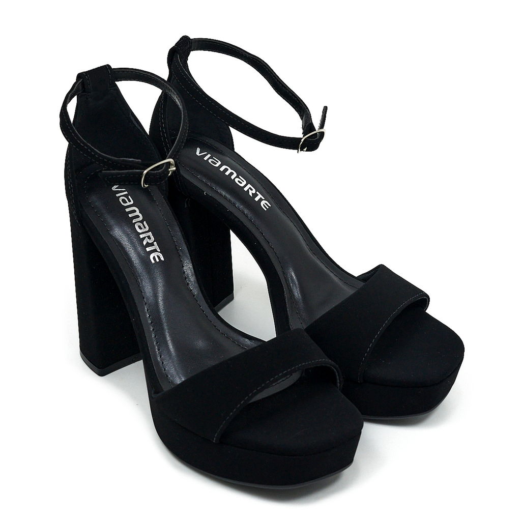 Sandalias Via Marte Mujer Fiesta Vestir Taco Ancho 2211304 VM211304