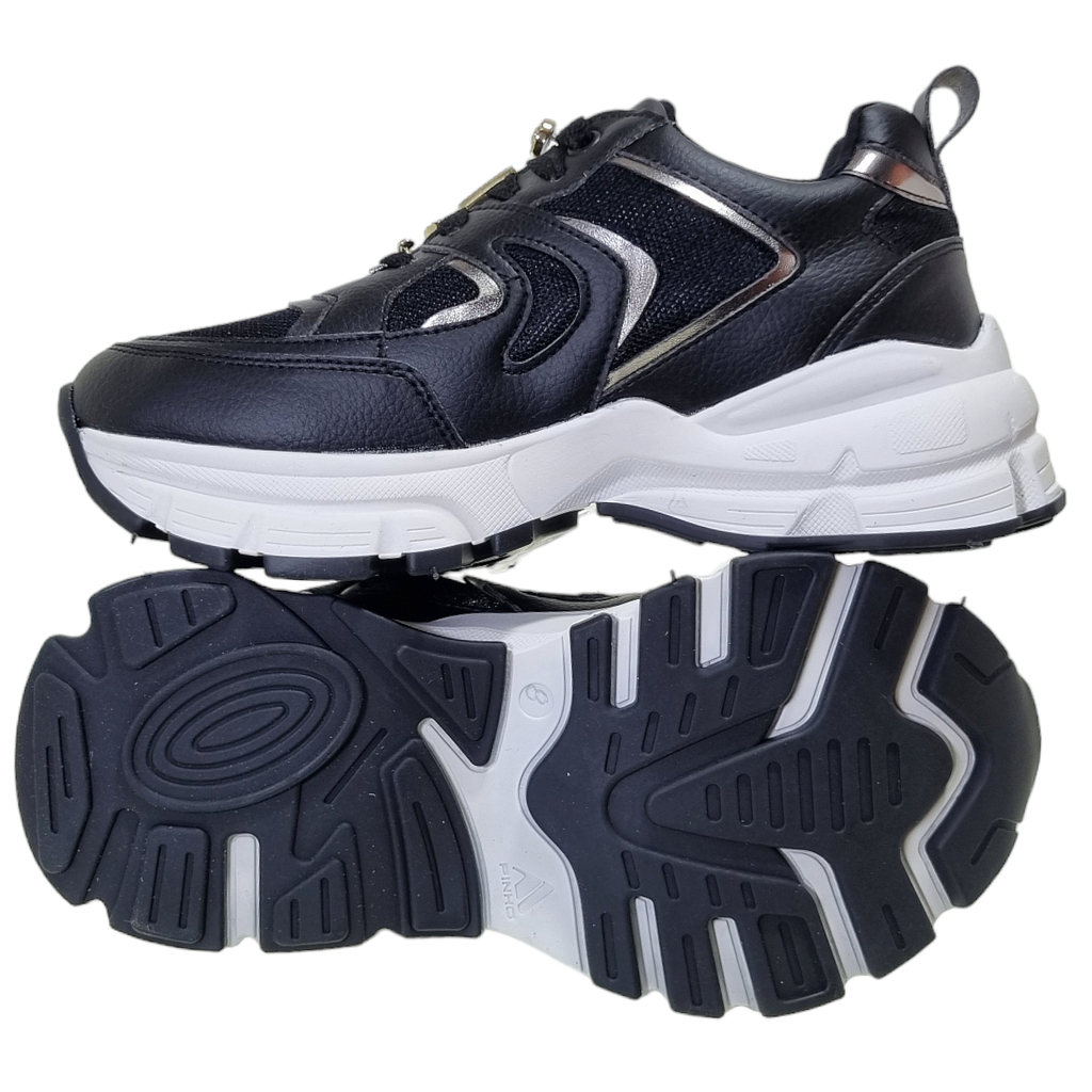 Zapatillas Viamo Mujer Urbanas Clooney Brillos Plataformas VOCLONEY
