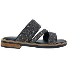 Sandalias Mujer Viamo Bajas Brillos Zuecos Gretu Verano Moda