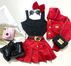 Conjunto jaqueta com saia red