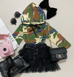 Conjunto camuflado capuz