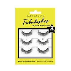 KA3200 FABULASHES 3D FAUX MINK LASHES 3 PARES - KARA BEAUTY