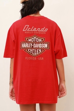 camiseta Harley Davdson vermelho