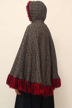 Poncho tricot franjas western - loja online