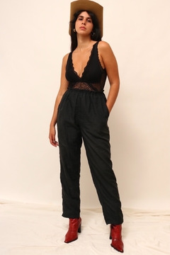Calça preta nylon cintura alta na internet