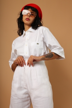 camisa branca Lacoste original vintage - comprar online