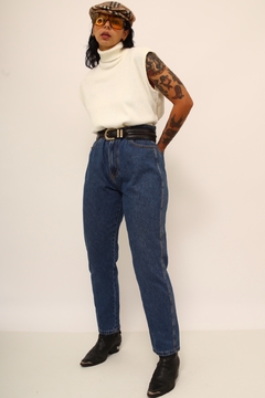 Calça jeans grossa azul classica na internet