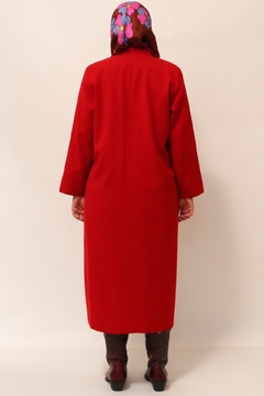 casaco vermelho forrado longo - comprar online