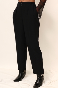Calça preta cintura alta alfaiataria - loja online