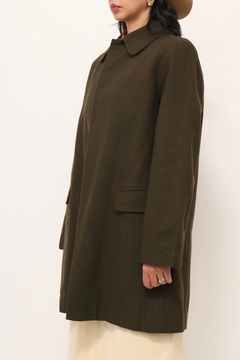 Imagem do casaco verde forrado vintage