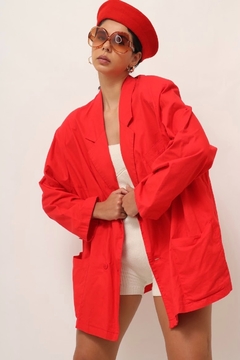 Blazer vermelho algodão amplo vintage na internet