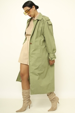 Trench coat verde vintage na internet