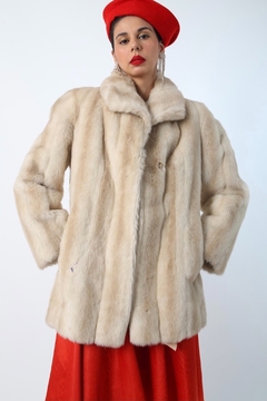 casaco pelucia forrado grosso creme - loja online