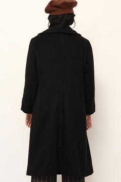 casaco longo lã textura vintage preto na internet