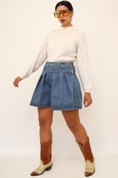 Shorts cintura alta jeans - comprar online