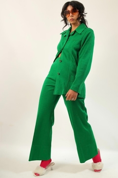 Conjunto verde blazer + calça flare 70’s - loja online