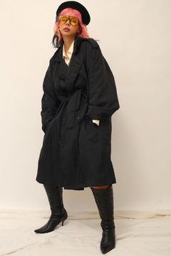 Imagem do Trench coat preto nylon amplo