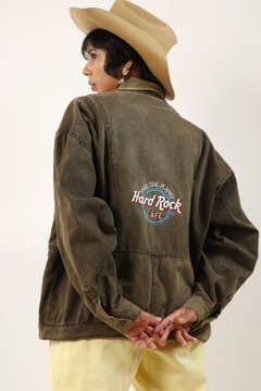 jaqueta Hard Rock replica verde militar na internet