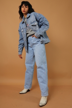 Jaqueta jeans azul classica 90’s vintage - loja online