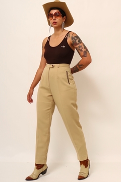 Calça bege LE LIS BLANC vintage - comprar online