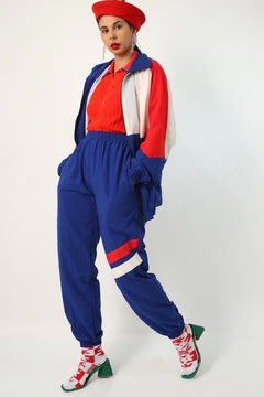conjunto Nylon bicolor Jaqueta + calça - comprar online