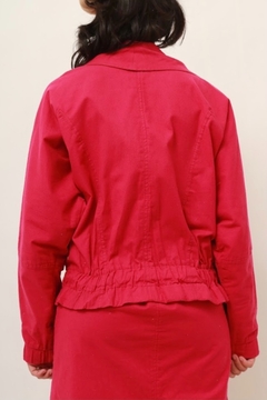 conjunto saia + jaqueta rosa vintage na internet