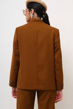 conjunto calça + blazer vintage marrom - comprar online