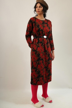 Imagem do Vestido floral tricot grosso vintage chic