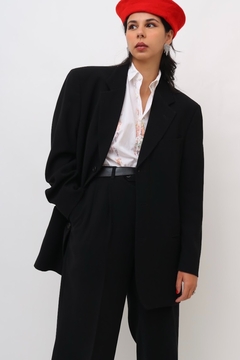 Imagem do conjunto alfaiataria preto blazer + calça