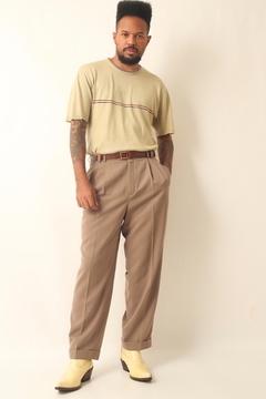 calça alfaiataria oliva cintura alta vintage na internet
