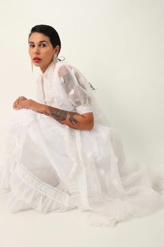 vestido renda noiva vintage vitoriana - loja online