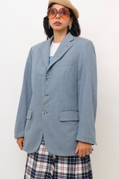 Blazer azul forrado vintage na internet