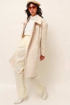 casaco bege estilo plush longo - loja online