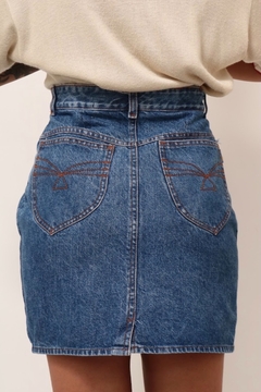 saia classica jeans reta vintage - loja online