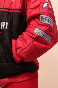 Jaqueta mitsubishi vermelha logo esportiva - loja online