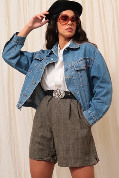 Jaqueta jeans cropped vintage - comprar online