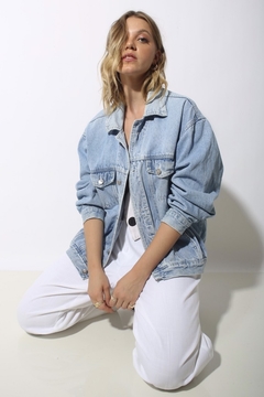 Jaqueta jeans claro  grosso vintage G - comprar online