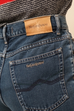 Calça jeans YSL vintage alta na internet