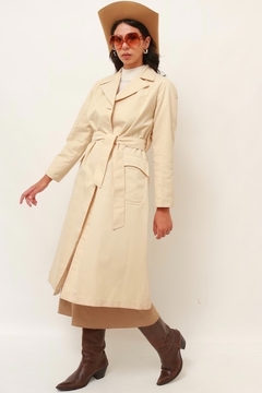 Trench Coat forrado vintage creme italiano na internet