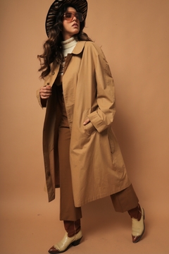 Trench coat classico bege italiano estilo capa - comprar online