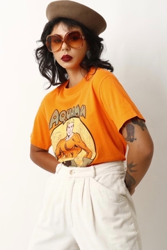 camiseta aquaman laranja vintage - comprar online